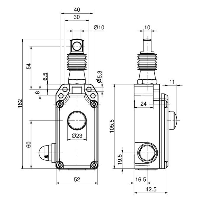 Тросовий вимикач Steute ZS 71 WZ 1O/1S VD-G 24V 45N