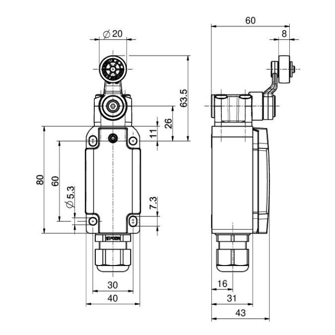 Кінцевий вимикач Steute EM 98 D-12 +90°C IP69K Extreme