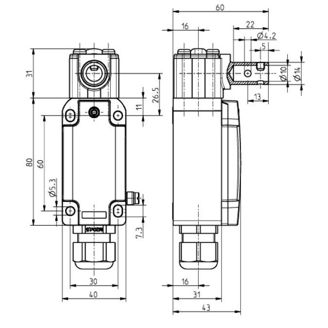Вимикач безпеки Steute Ex ES 98 SB-11-10mm