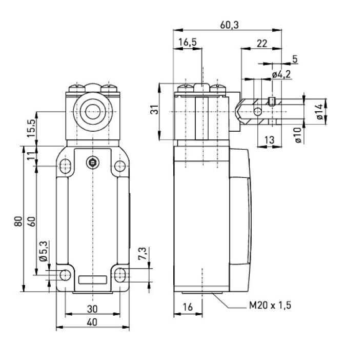 Вимикач безпеки Steute ES 98 SB-02-10mm