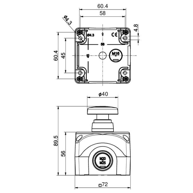 Командний пристрій Steute RF BF 74 RS SW SW868-BATT