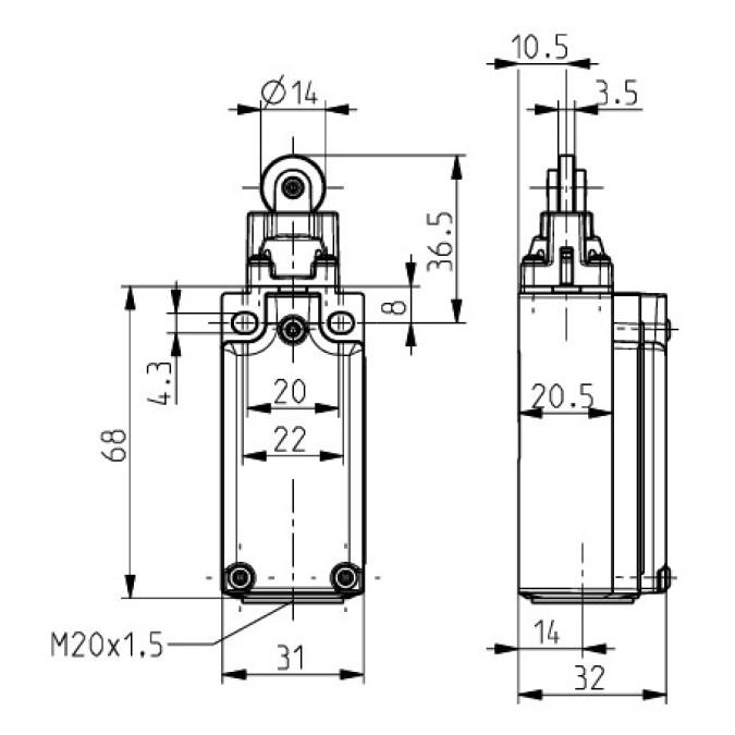 Кінцевий вимикач Steute Ex ES 97 RL-11 -60°C