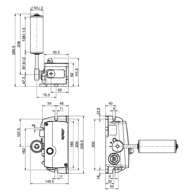 Датчик сходу стрічки Steute ZS 92 SR 22 P L KST -40°C+70°C Extreme