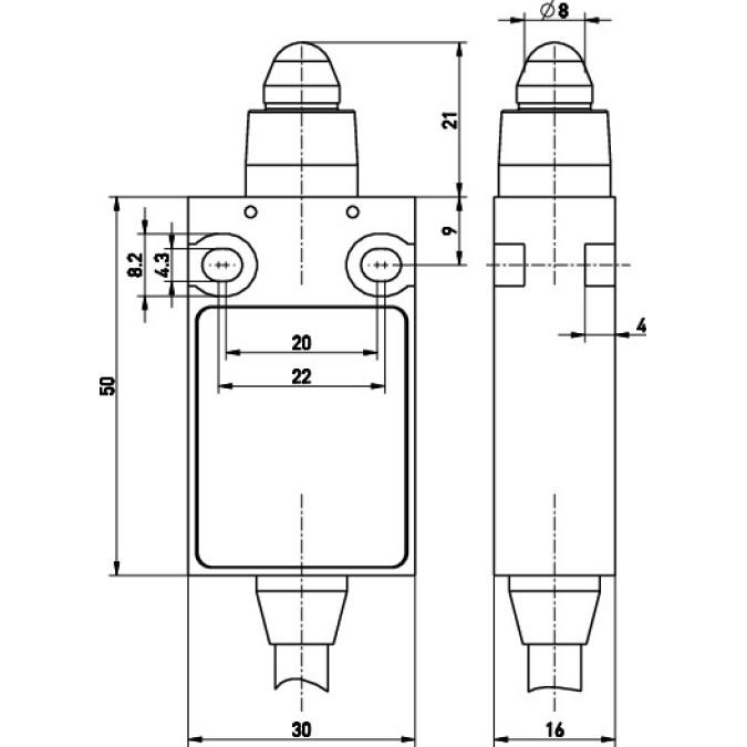 Кінцевий вимикач Steute Ex 14 WKU 2O 10m