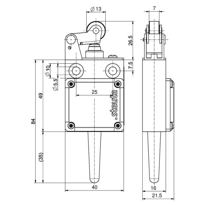 Кінцевий вимикач Steute RF 13 WH/180° SW868