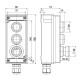 Командний пристрій Steute Ex BF 80 3 LM/LM/PZTNA (LED/LED/2O)-60°C
