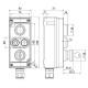 Командний пристрій Steute Ex BF 80 3 LM/DDT/PZSTNA(LED/1OS/1OS)-60