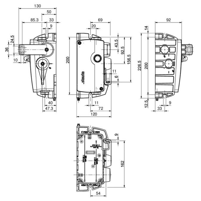 Тросовий вимикач Steute Ex ZS 92 S 22 VD L F -20°C-3D