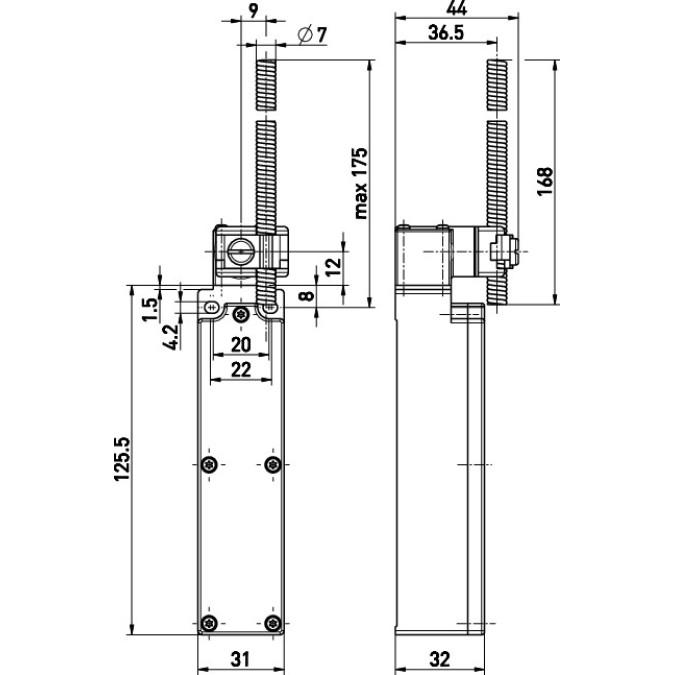 Кінцевий вимикач Steute RF 96 DF SW868 LBT