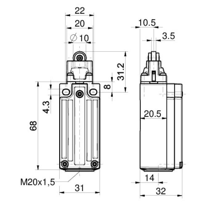 Кінцевий вимикач Steute Ex ES 97 R-11-3G/D