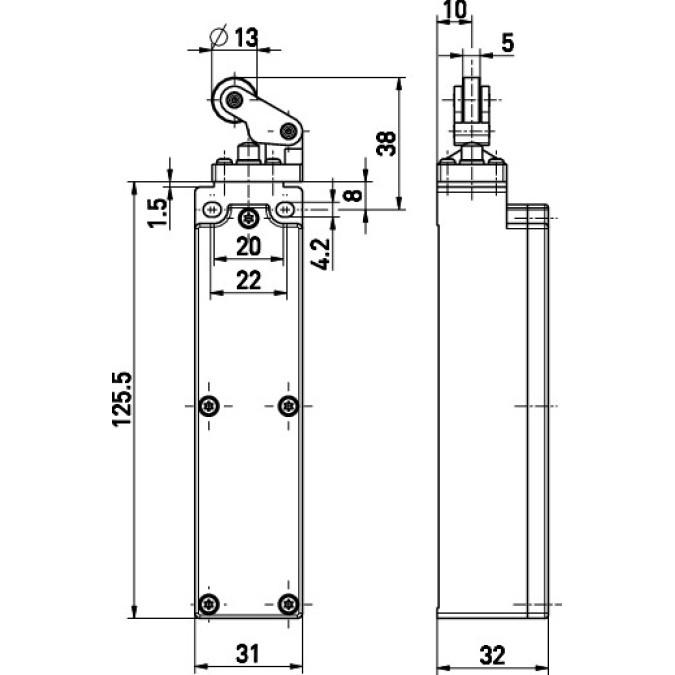 Кінцевий вимикач Steute RF 96 WH SW868