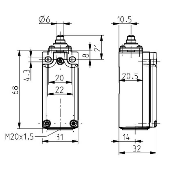 Кінцевий вимикач Steute Ex ES 97 W-02 -60°C