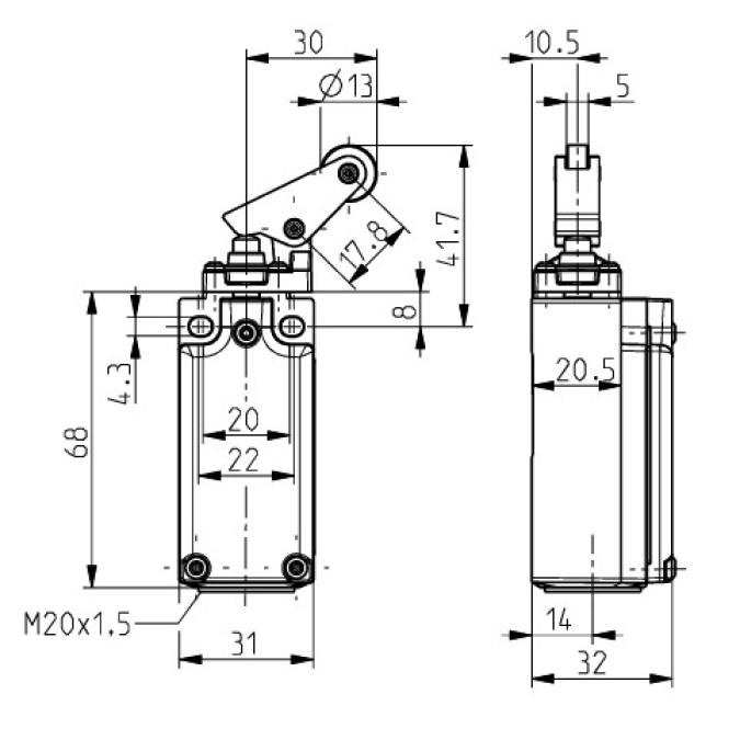 Кінцевий вимикач Steute Ex EM 97 WPH-11 -60°C