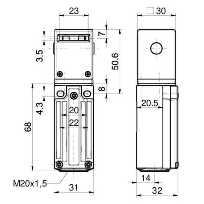 Вимикач безпеки Steute Ex ES 97 AZ-02-3G/D
