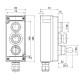 Командний пристрій Steute Ex BF 80 3 LM/PZTNA/SLS(LED/2O/1OS)-60°C