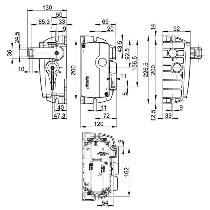 Тросовий вимикач Steute ZS 92 S 22 VD F -40°C+85°C Extreme