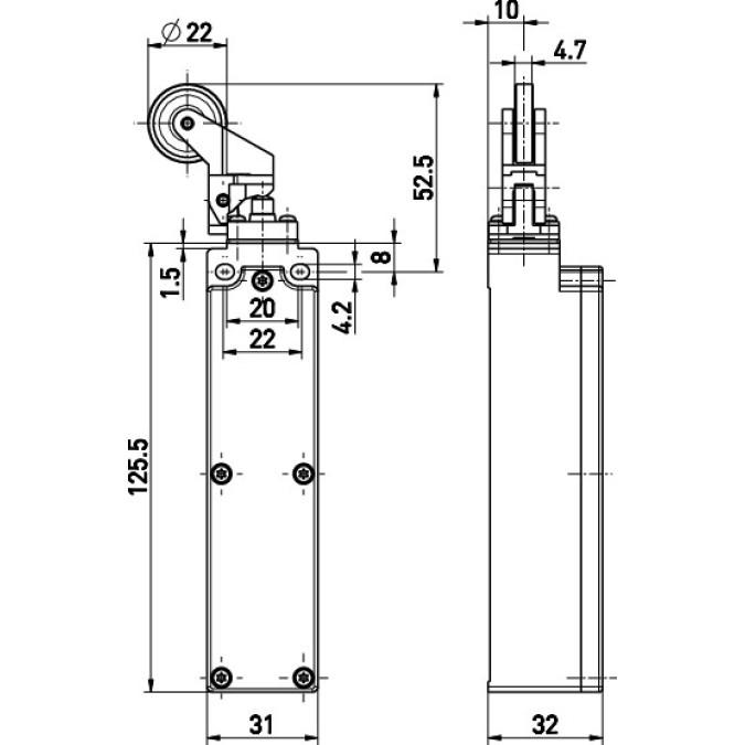 Кінцевий вимикач Steute RF 96 4K SW868