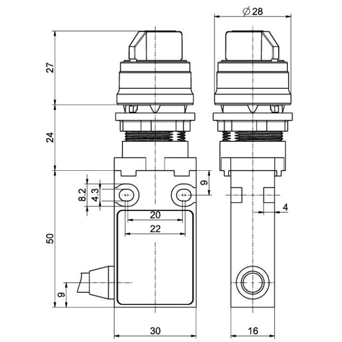 Командний пристрій Steute Ex 14 RWB-S-V2A I - 0 - II 1O/1S 1m