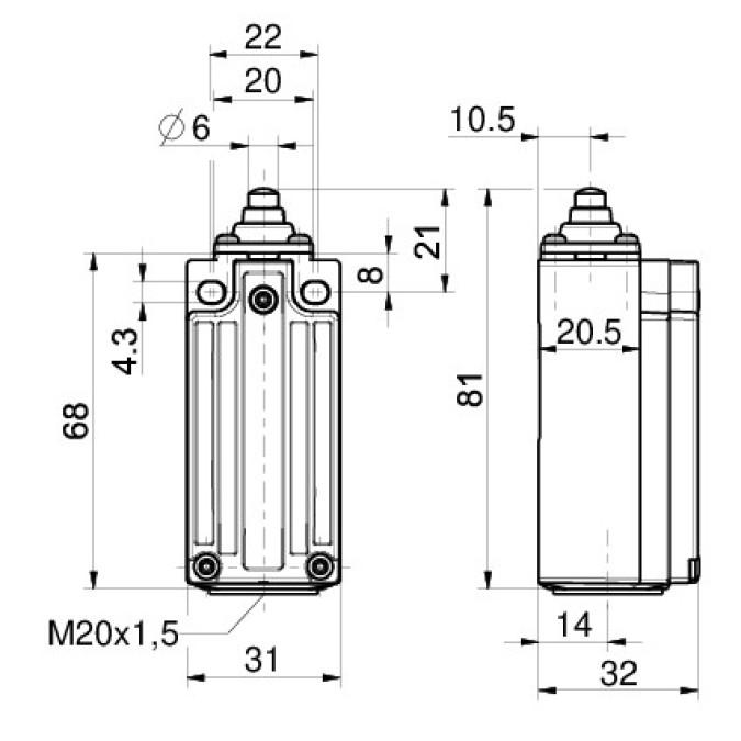 Кінцевий вимикач Steute Ex ES 97 W-11-3G/D