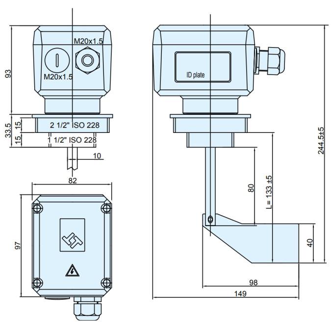 Ротаційний датчик рівня Torex ILTC0X 230VAC