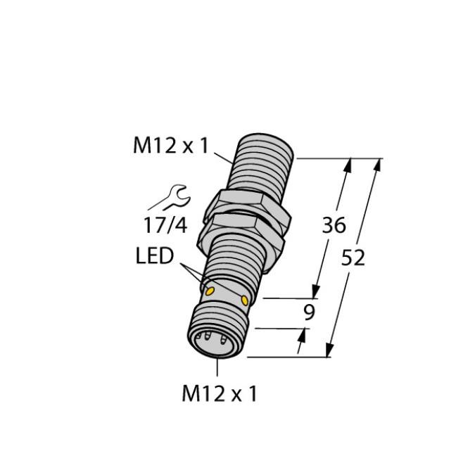 Індуктивний датчик TURCK BI3-M12-IOLU69X2-H1141