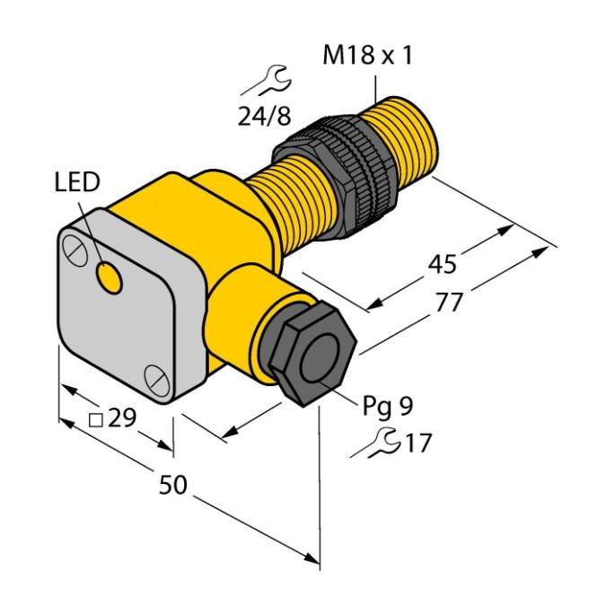 Індуктивний датчик TURCK NI10-P18SK-Y1X