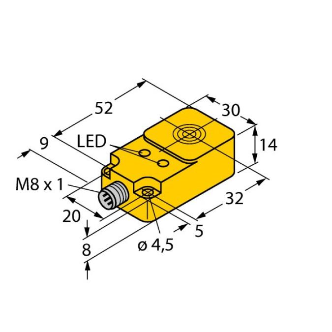 Індуктивний датчик TURCK BI10U-Q14-AN6X2-V1131