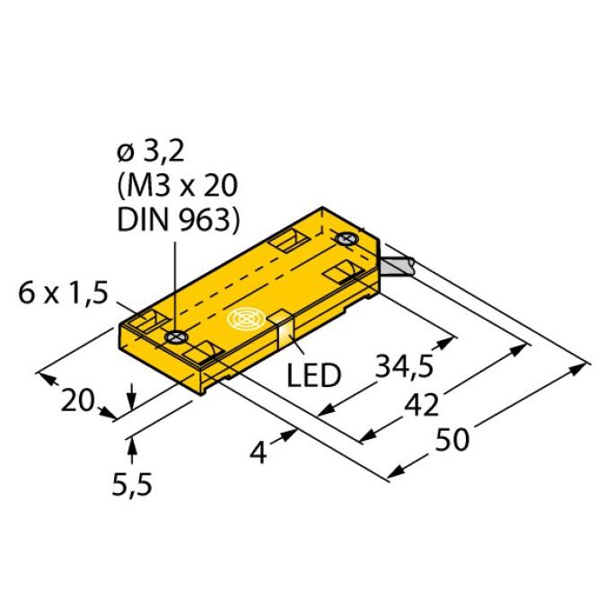 Ємнісний датчик TURCK BC5-QF5.5-Y1X/S250 7M