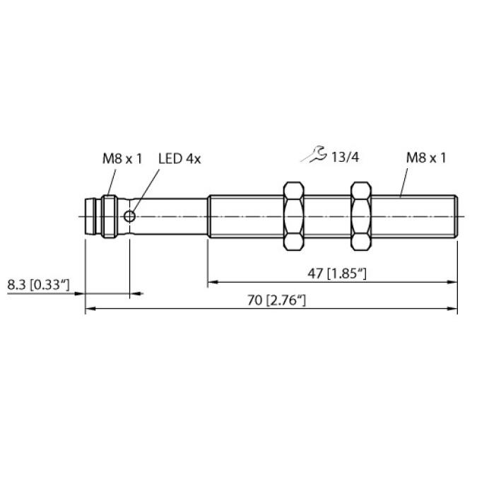 Ультразвуковий датчик TURCK RU10L-M08-UP8X-V1141