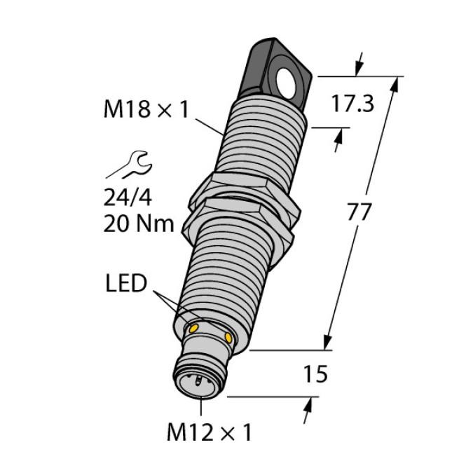 Ультразвуковий датчик TURCK RU40U-M18ES-LI8X2-H1151
