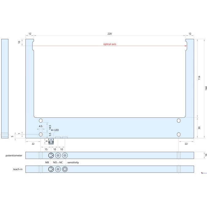 Щілинний датчик Xecro FRH220P-PS-A8
