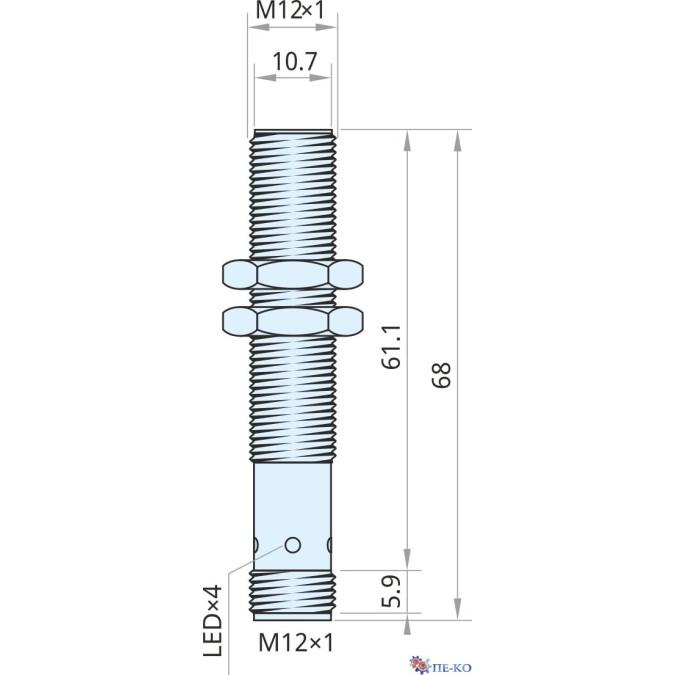 Індуктивний датчик Xecro IMF12-S4NC68-A12