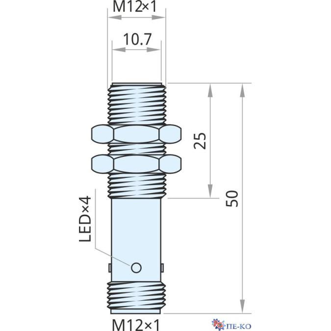 Індуктивний датчик Xecro IMF12-S4NO50-A12