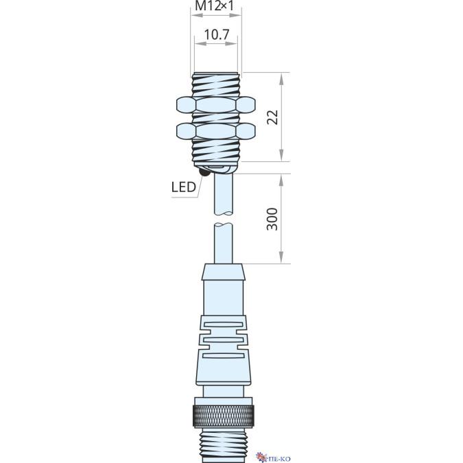Індуктивний датчик Xecro IPS12-S4PO22-3U12