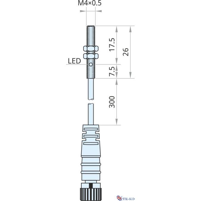 Індуктивний датчик Xecro IPS4-S1PC26-3U8