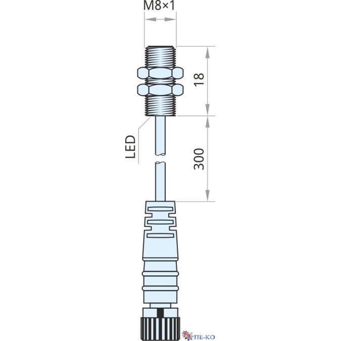 Індуктивний датчик Xecro IPS8-S3PC18-3U8