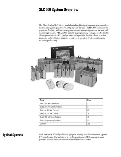 Завантажити каталог Модулі та контролери Allen Bradley SLC 500 серії 1746