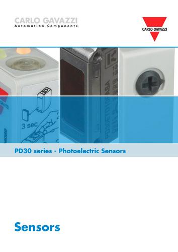Завантажити каталог Оптичні датчики Carlo Gavazzi PD30
