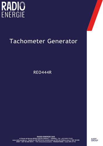 Завантажити каталог Тахогенератори Radio Energie RE0444R