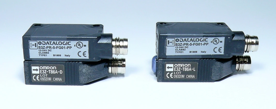 Порівняння датчиків Datalogic S3Z з датчиками Omron E3Z. Розміри